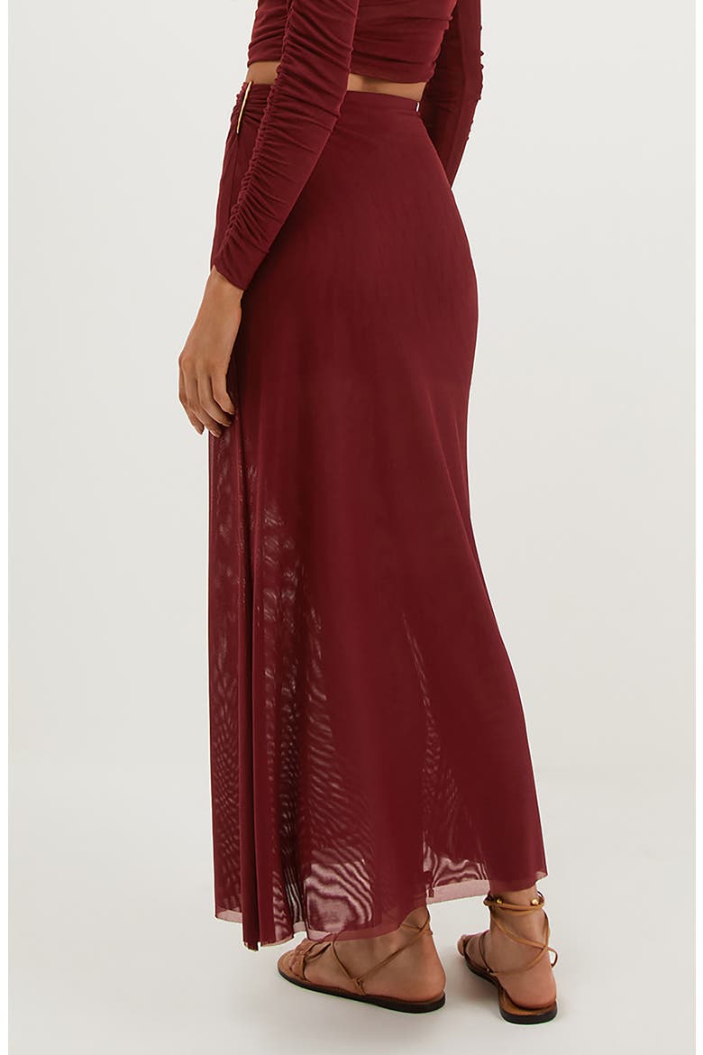 Amira Cover-Up Maxi Skirt, Alternate, color, RED