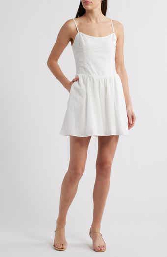 Charles Henry Cotton Eyelet Minidress