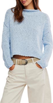 Free People Opal Roll Neck Crop Sweater
