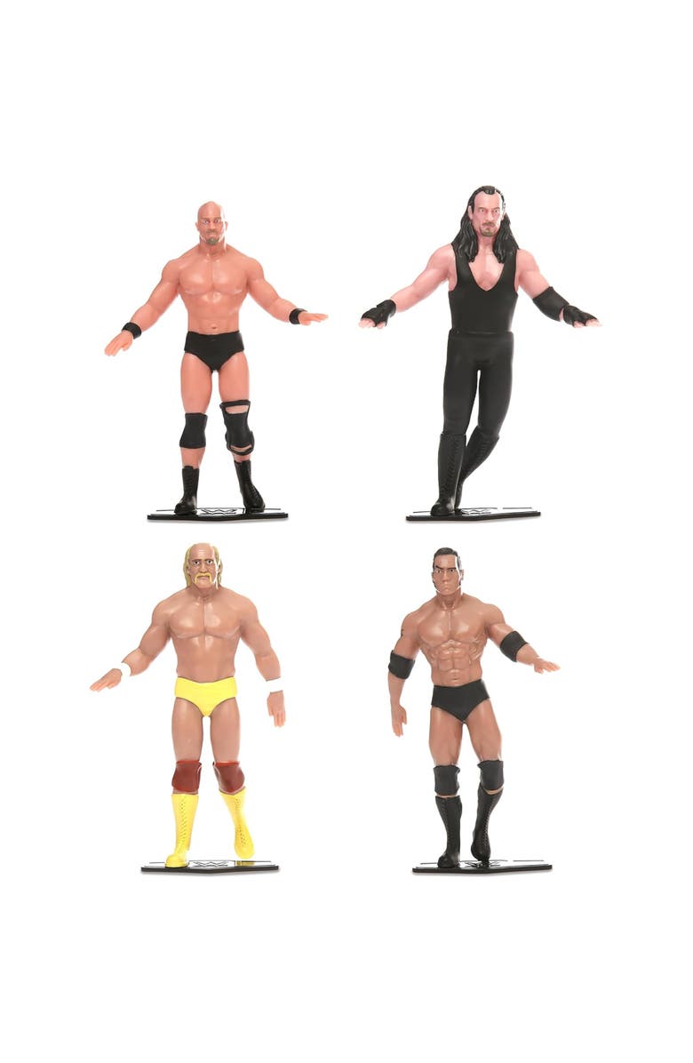 FleXfigs Wwe Legends 4 Character Pack 3+, Alternate, color,