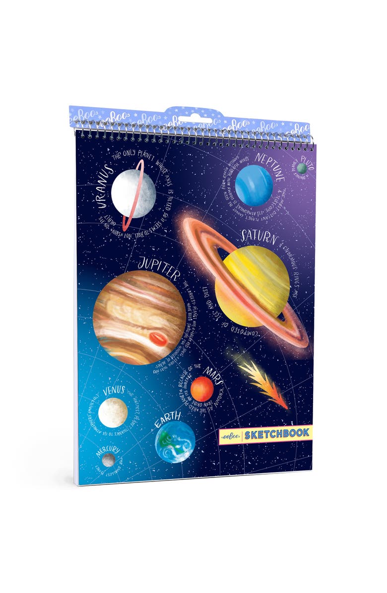 eeBoo Our Planets Spiral Bound Pad Sketchbook, Main, color, 