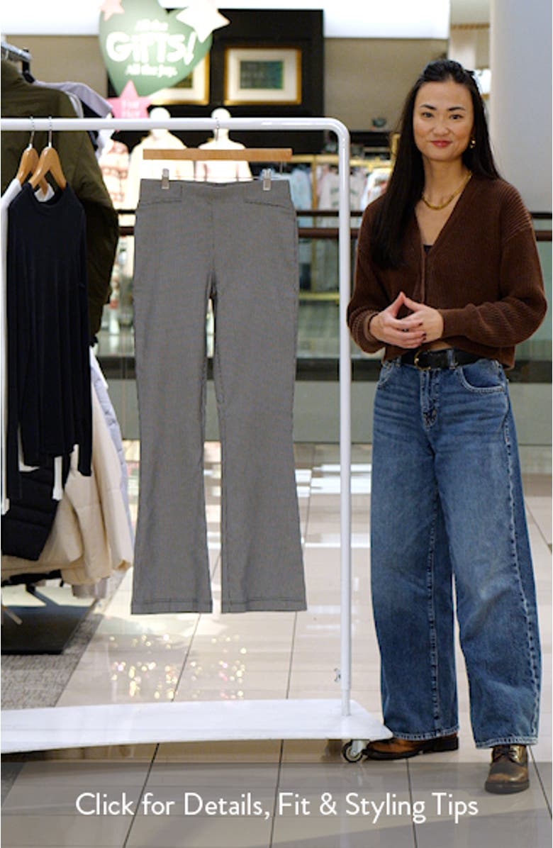 Houndstooth Flare Pull-On Pants, sales video thumbnail