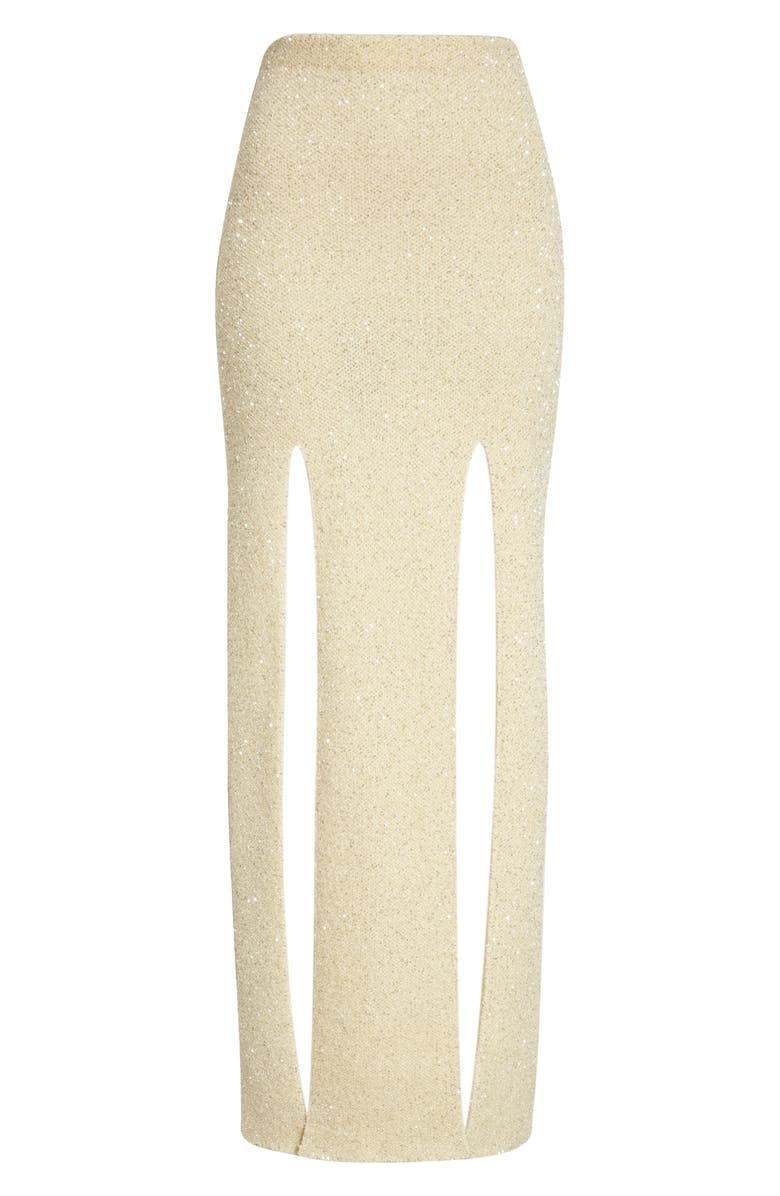 Proenza Schouler Sequin Double Slit Knit Skirt, Main, color,