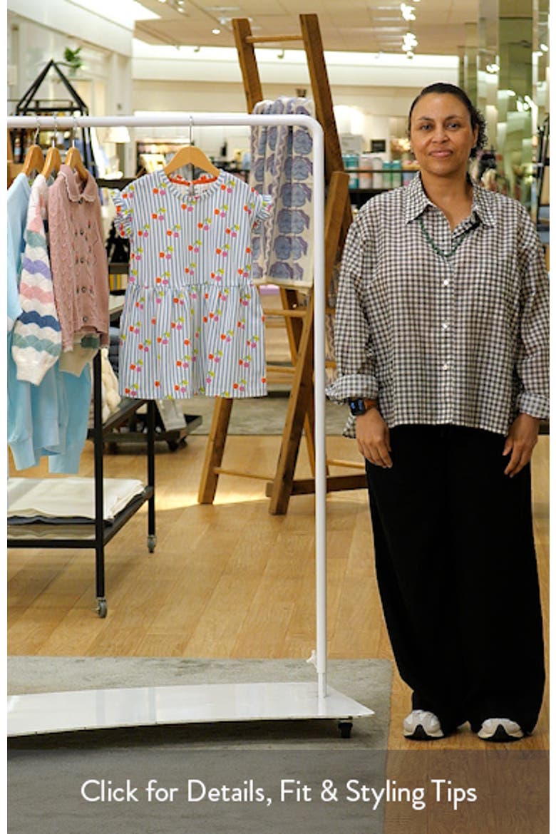 Kids' Stripe & Cherry Cotton Jersey Dress video