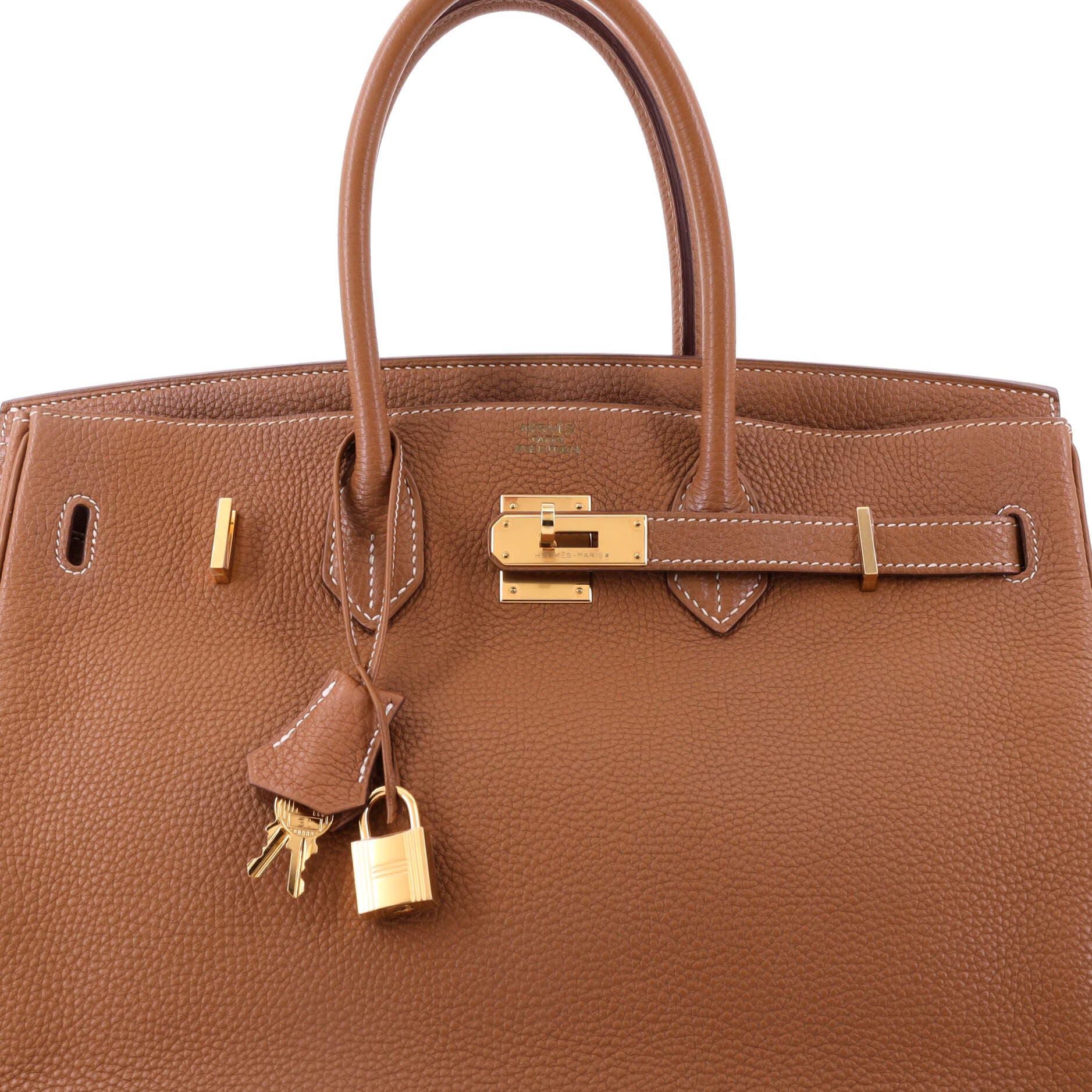 Birkin Handbag Brown Togo with Gold Hardware 35, Alternate, color, Metallic Gold