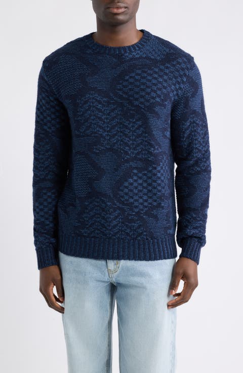 Roma Wool Blend Jacquard Sweater