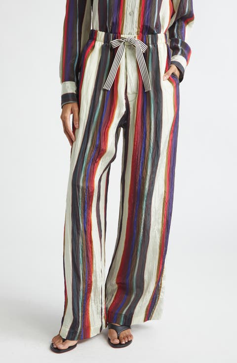 Morris Stripe Crinkled Pants