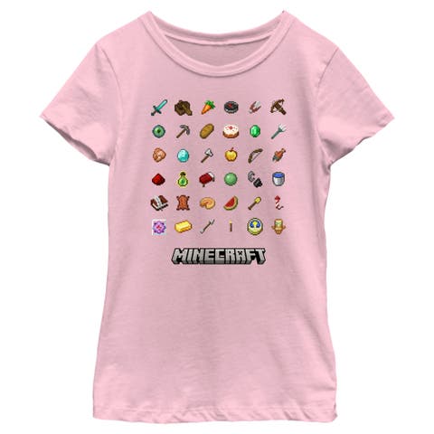 Girl's Minecraft Item Collection  Graphic T-Shirt