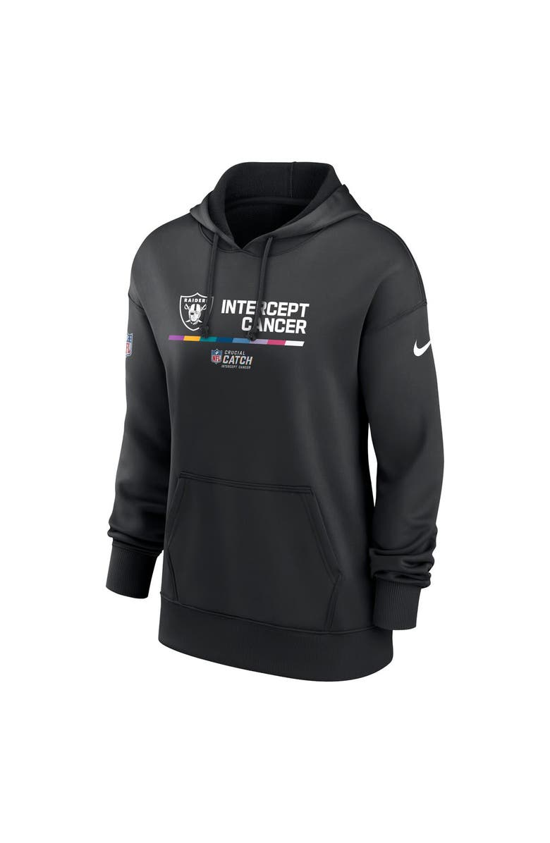 Nike Women's Nike Black Las Vegas Raiders NFL Crucial Catch Therma Performance Pullover Hoodie, Alternate, color, 