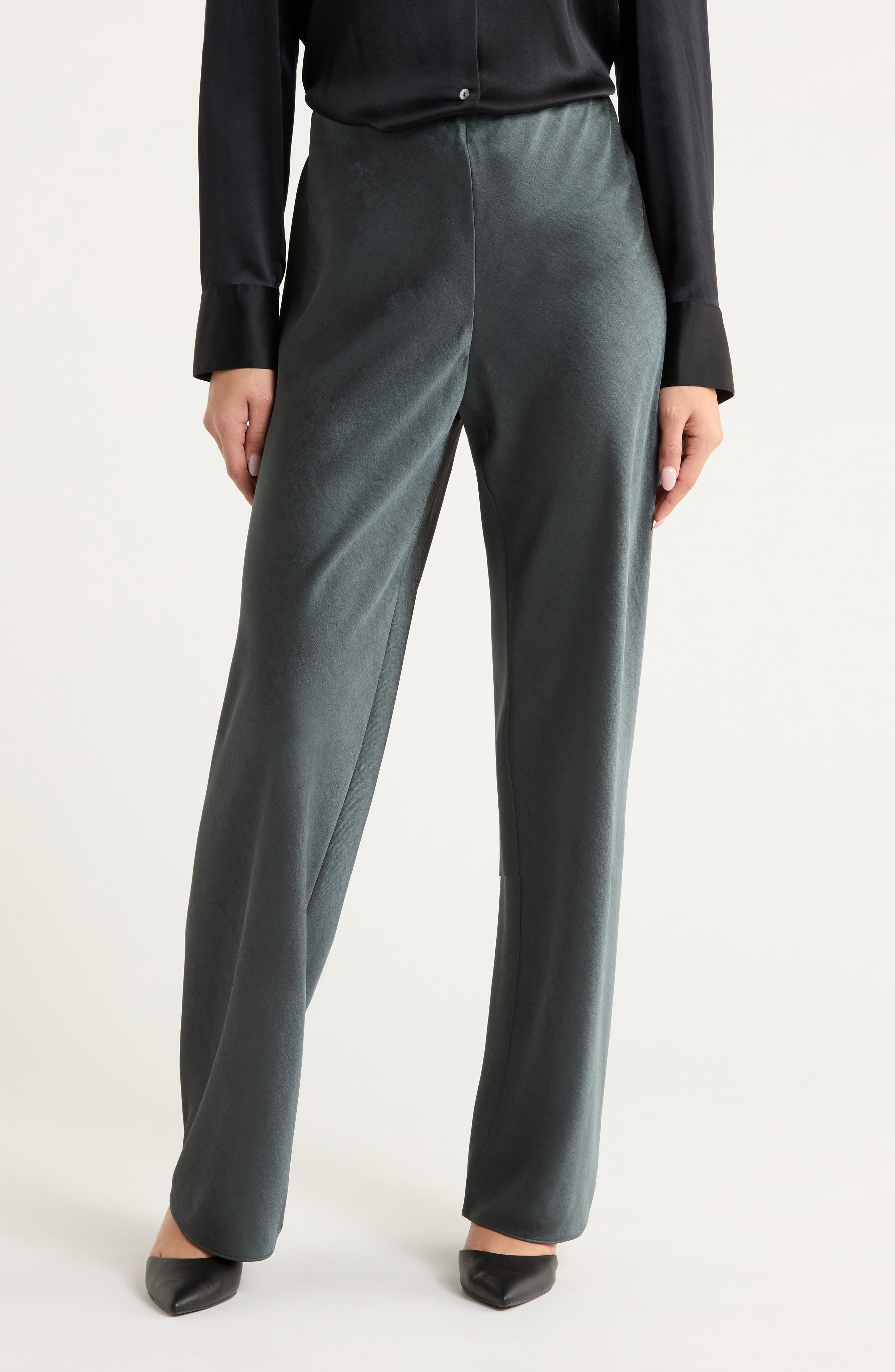 Vince Fluid High Waist Straight Leg Pants
