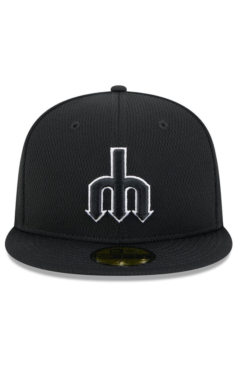 New Era Men's New Era Black Seattle Mariners 2025 MLB Clubhouse 59FIFTY Fitted Hat, Alternate, color, 