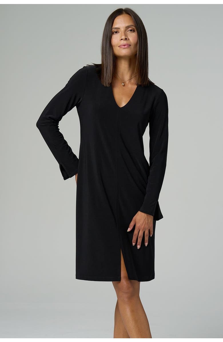 Franne Golde Luxe Stretch Long Sleeve Midi Dress, Alternate, color,