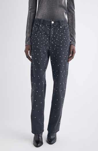 Isabel Marant Étoile Brinsa Stud Straight Leg Jeans