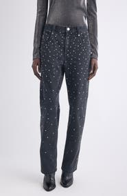 Isabel Marant Étoile Brinsa Stud Straight Leg Jeans