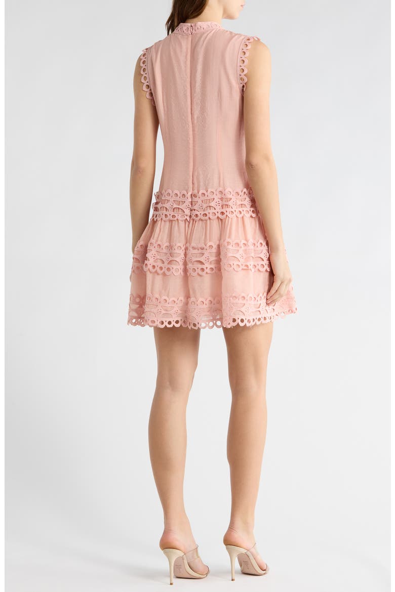 Gabriella Lace Minidress, Alternate, color, PEACH