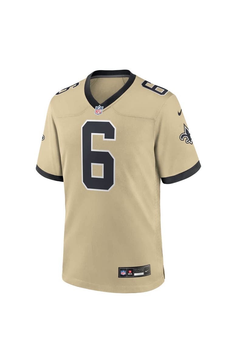 Nike Men's Nike Tyler Shough Gold New Orleans Saints Alternate Game Player Jersey, Alternate, color, Gold