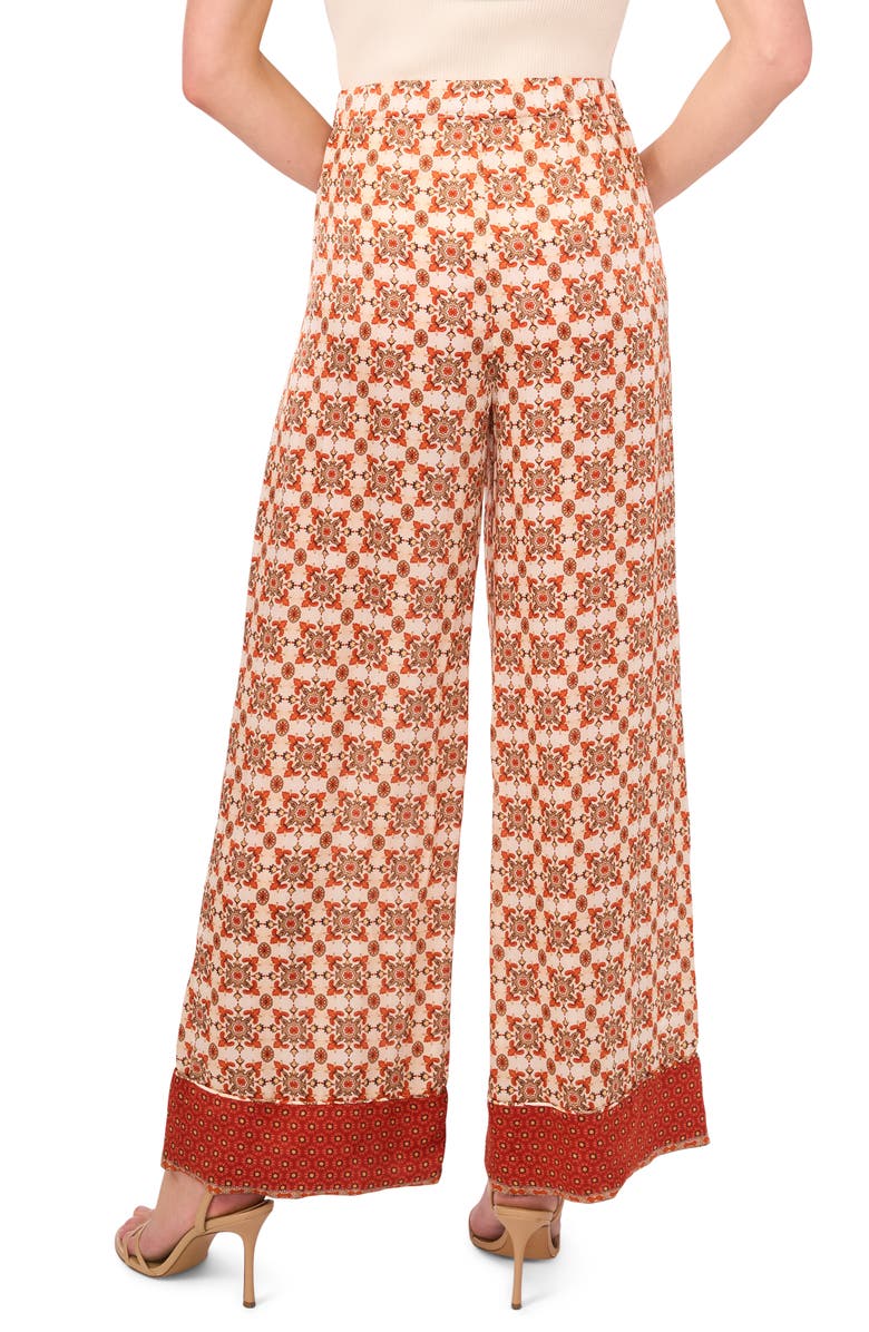 Ted Baker Mixed Print Wide Leg Pull-On Pants, Alternate, color, 