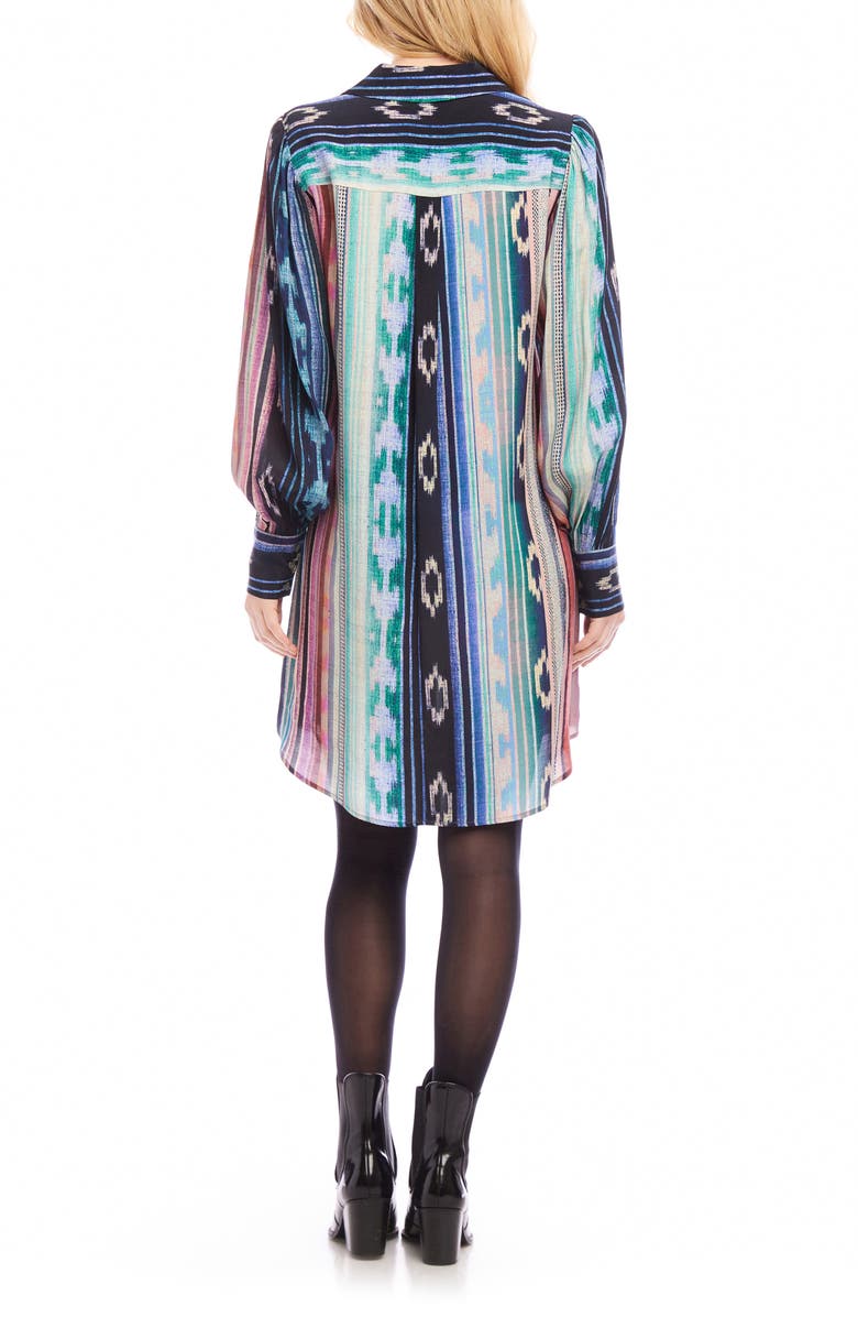 Karen Kane Printed Long Sleeve Shirtdress, Alternate, color, Print