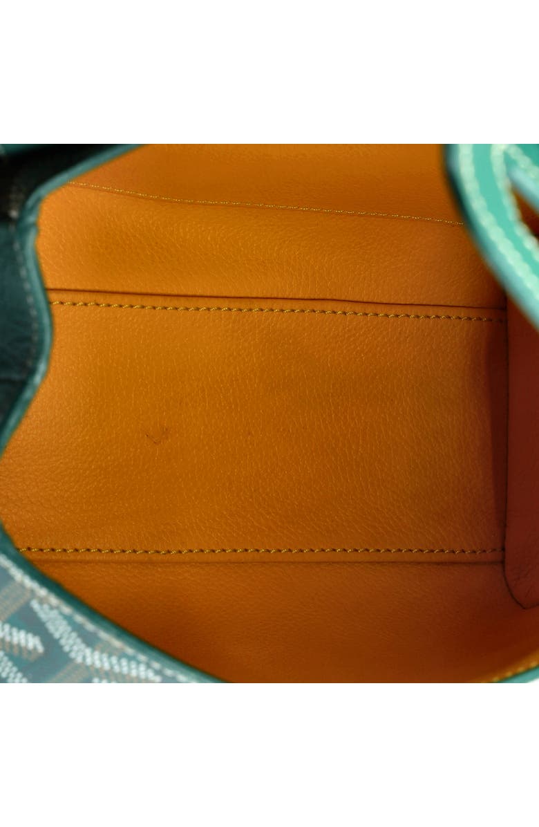 Pre-Owned Goyard Saigon Top Handle Bag Coated Canvas with Leather Mini, Alternate, color, Green