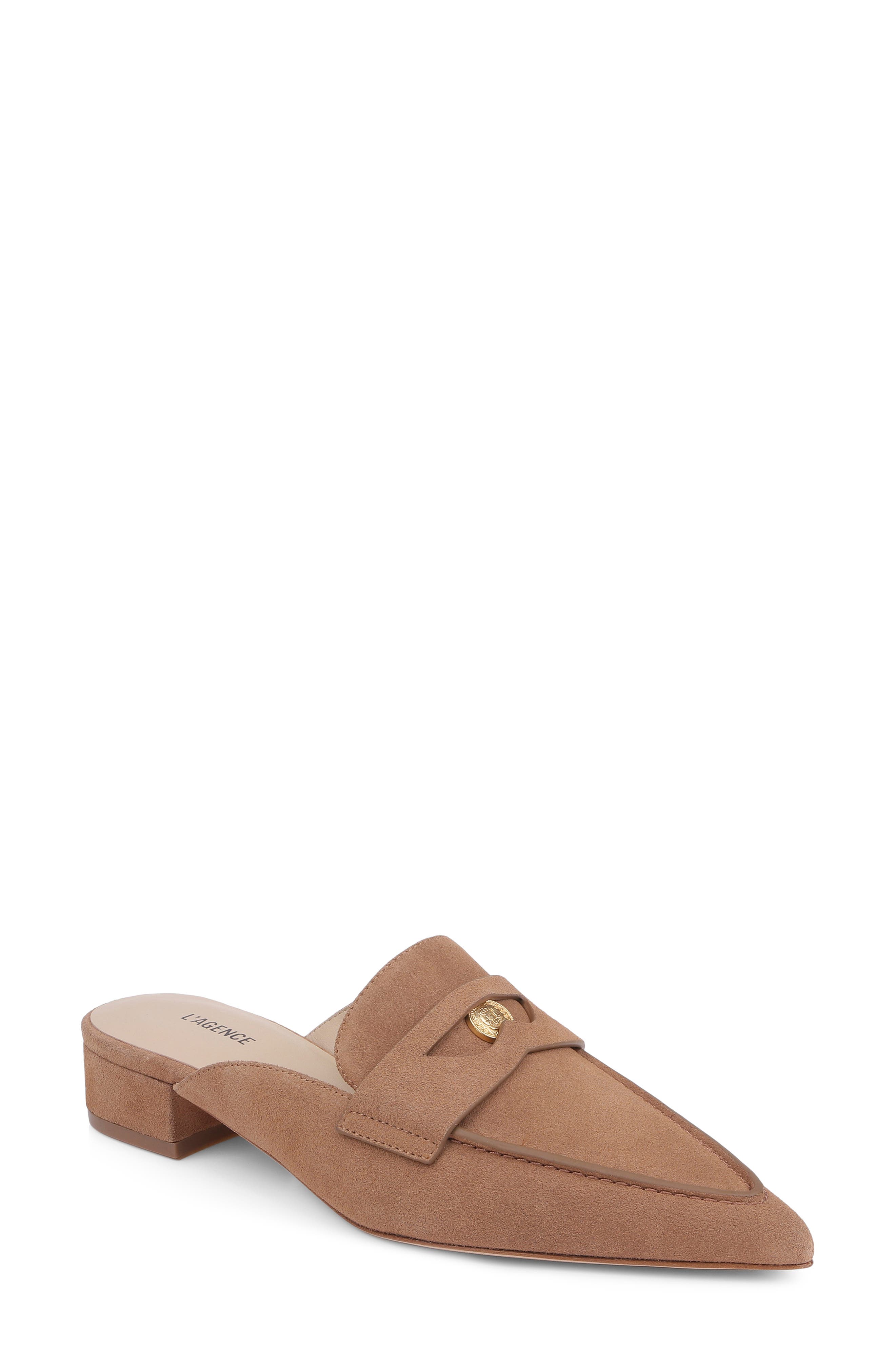 L'AGENCE Provence Mule, Main, color, Sand Suede