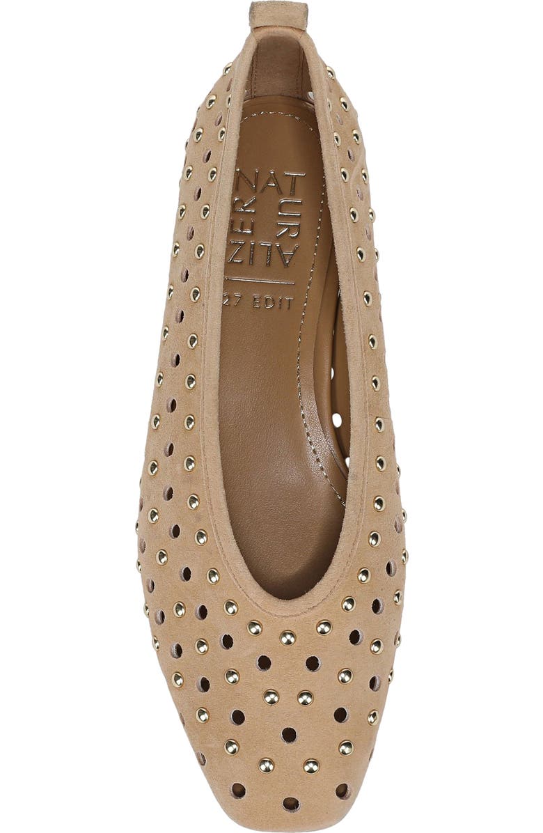27 EDIT Naturalizer Carla Perforated Studded Flat, Alternate, color, Dune Dust