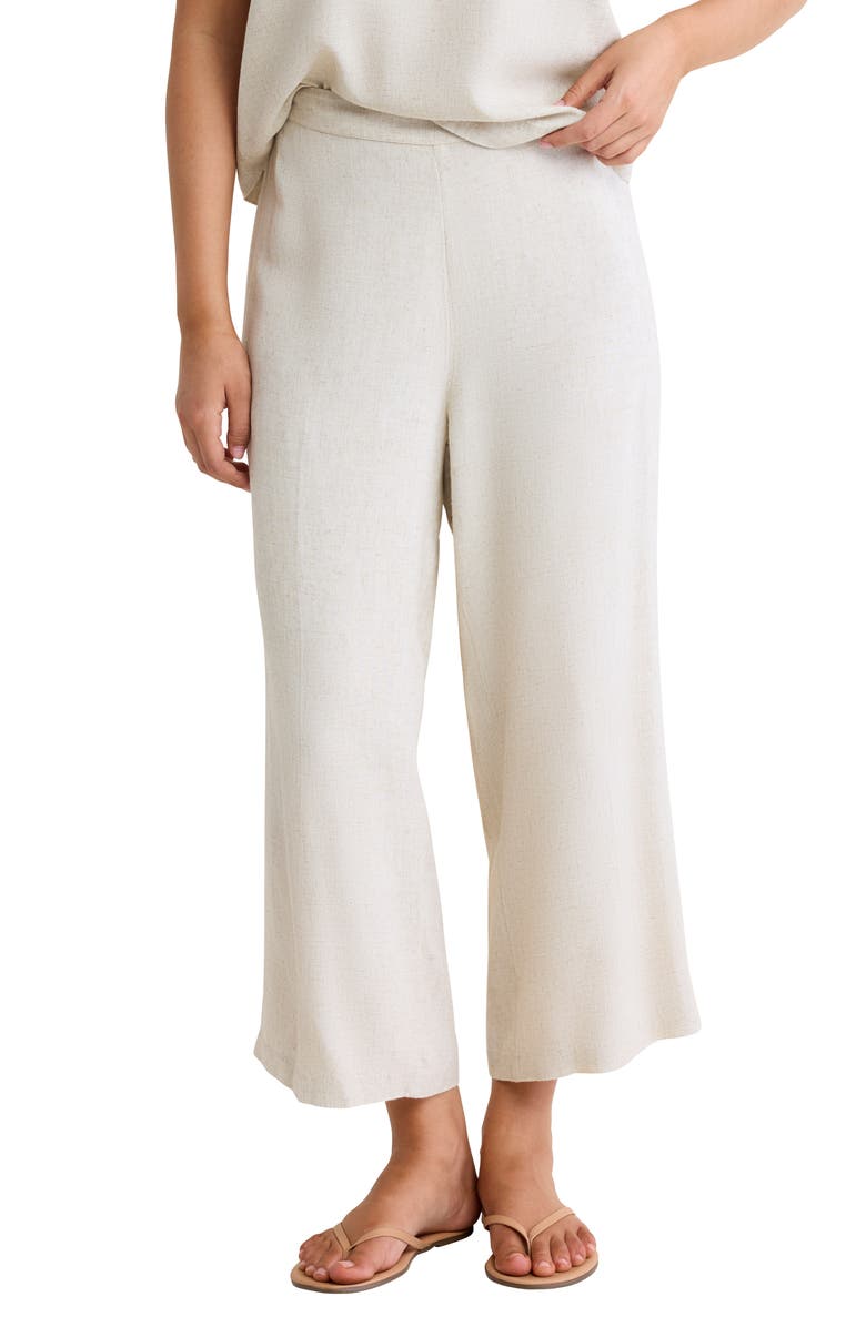 NZ BY NIC & ZOE Dylan Crop Wide Leg Pants, Main, color, Natural