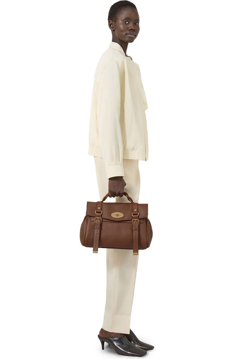 Mulberry Alexa Leather Satchel, Alternate, color, Bright Oak