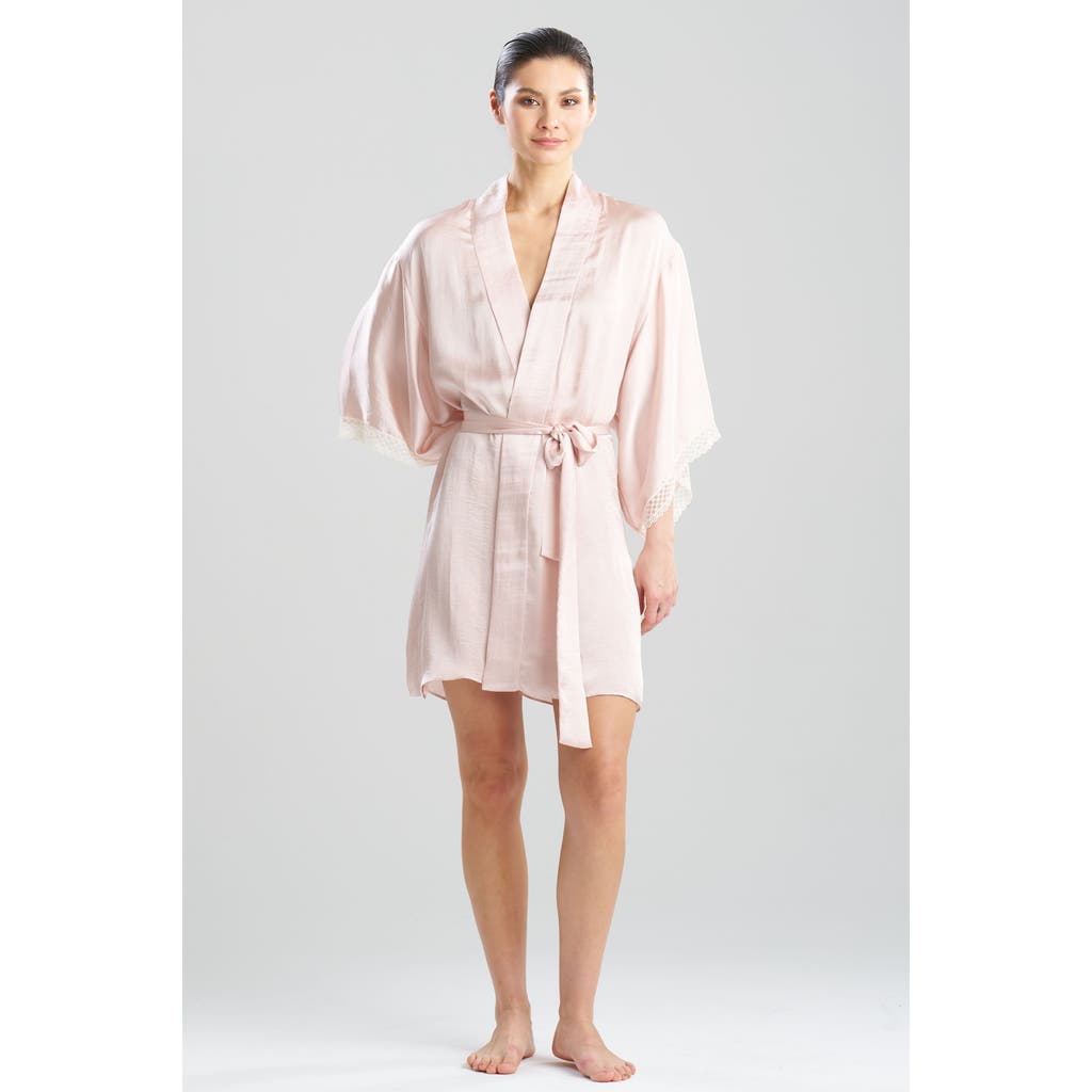 Natori Edit Ashley Icon Wrap With Lace In Shell Pink