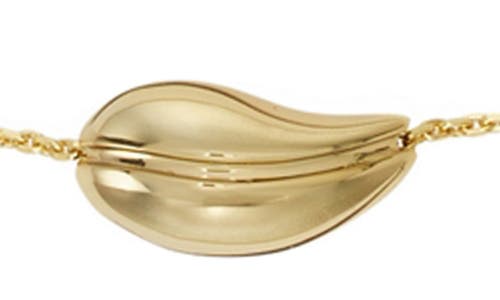 Tory Burch Wave Pendant Necklace In Gold