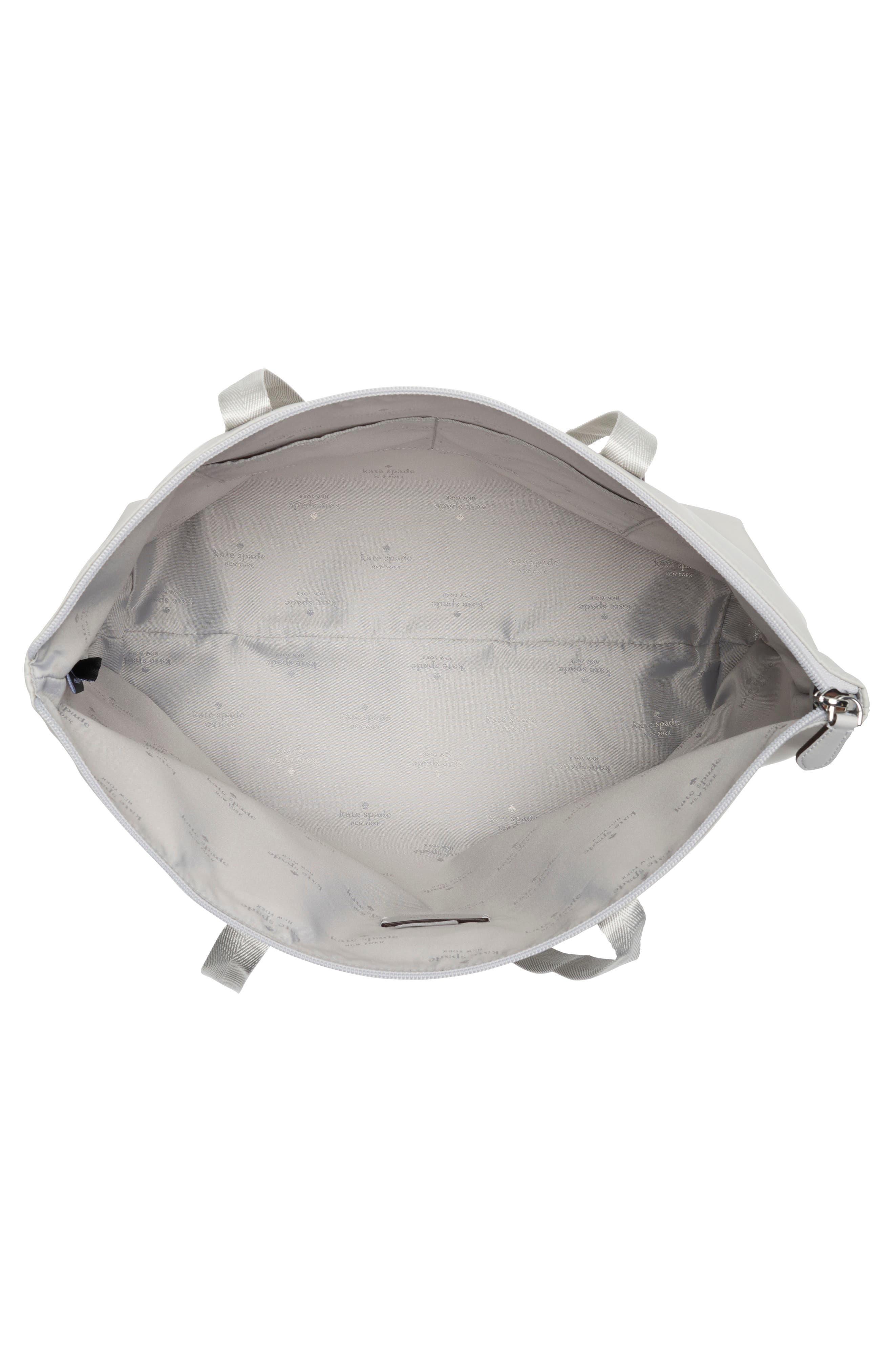 Kate Spade New York packable tote with zip pouch, Alternate, color, Platinum Grey