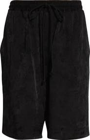 SONG FOR THE MUTE Raw Hem Elastic Waist Shorts