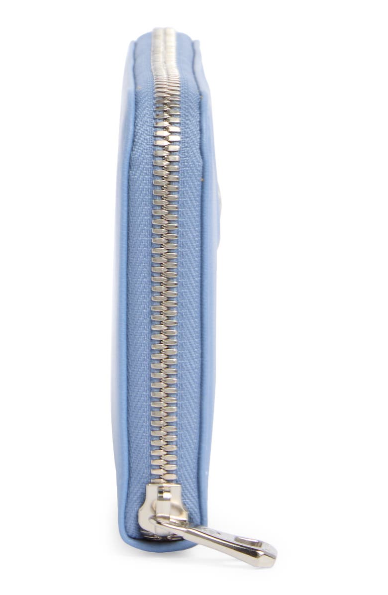 Longchamp Le Pliage Leather Wallet, Alternate, color, Blue Mist