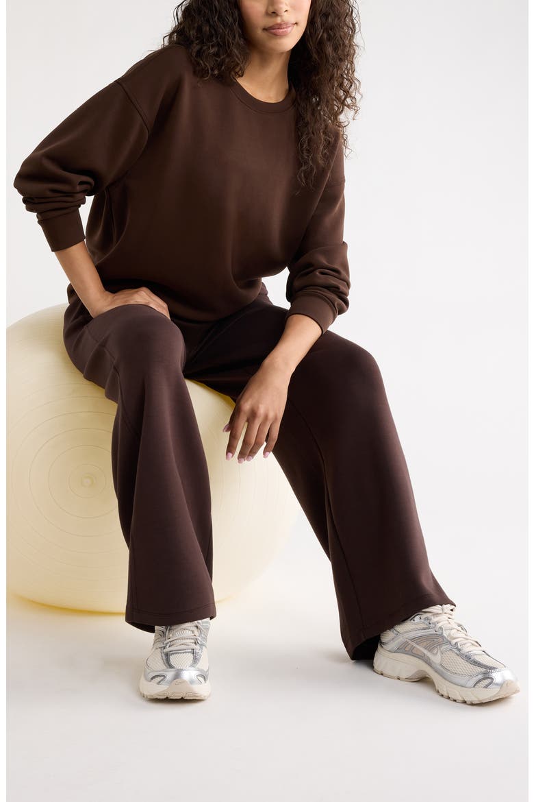 Soft Luxe Boxy Crew Sweatshirt, Alternate, color, BROWN MOLE'