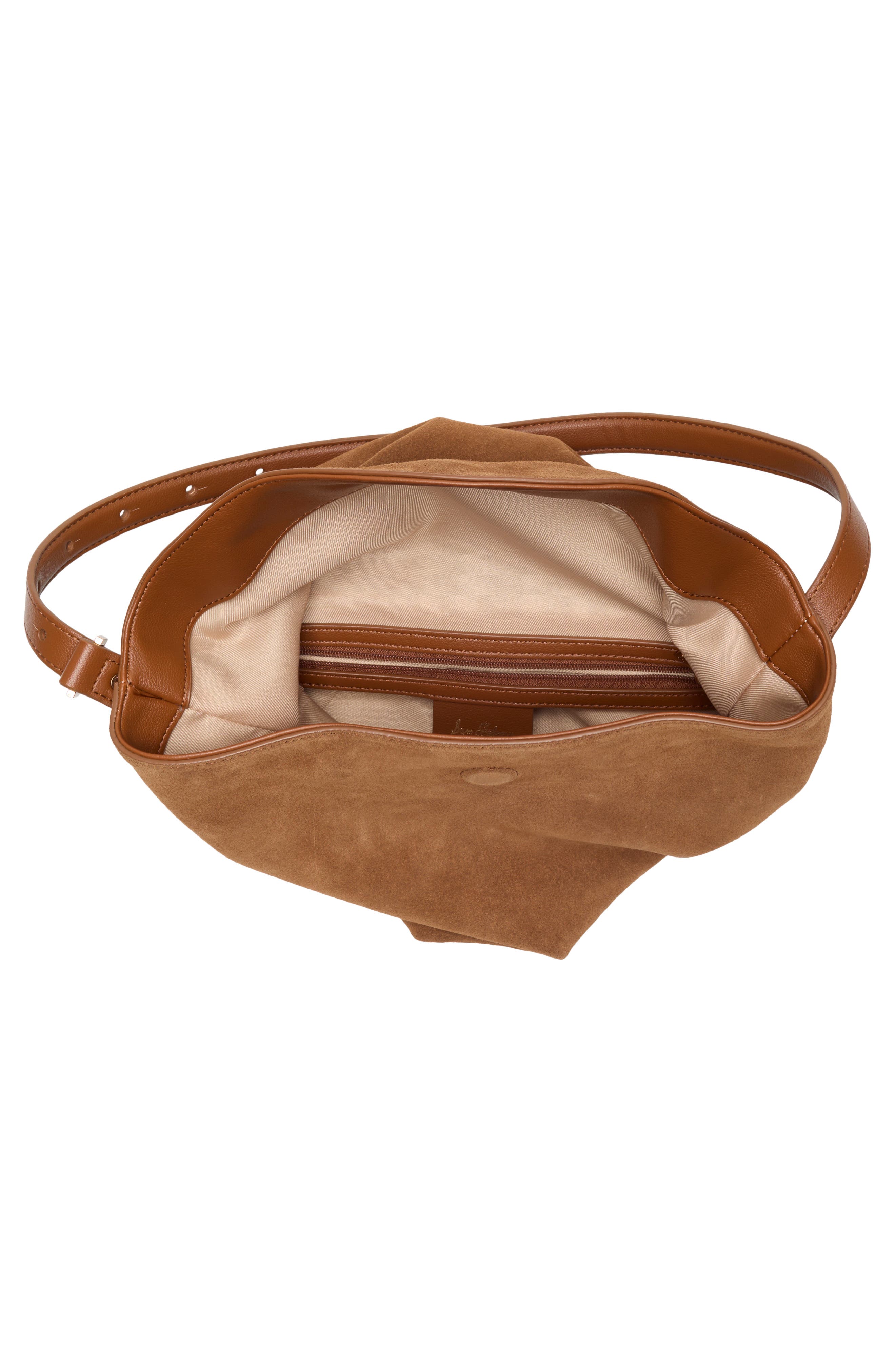 Sam Edelman Harlyn Suede Bucket Bag, Alternate, color, Caramel