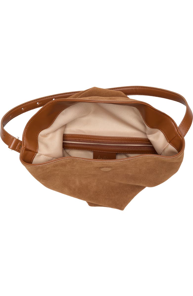 Sam Edelman Harlyn Suede Bucket Bag, Alternate, color, Caramel