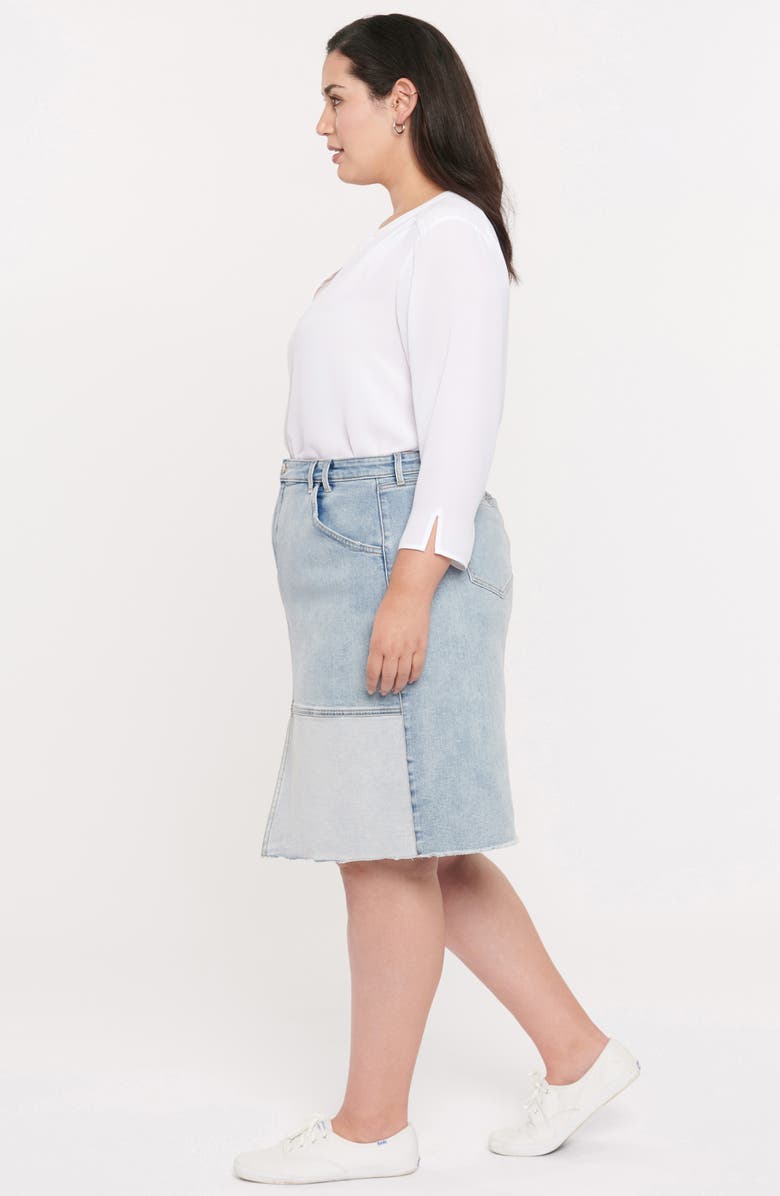 NYDJ Frayed Denim Pencil Skirt, Alternate, color, Distructed Radiance Base