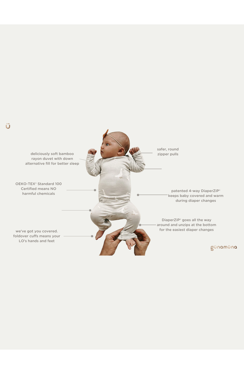 gunamuna Convertible Pajama - Baby, Alternate, color, Goose