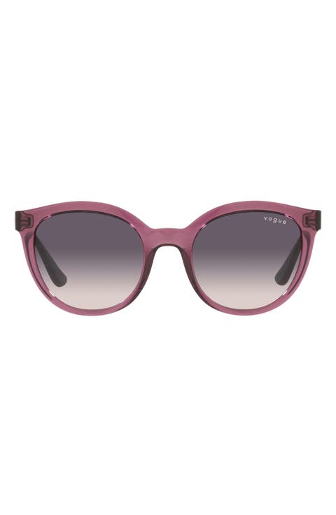 50mm Gradient Oval Sunglasses