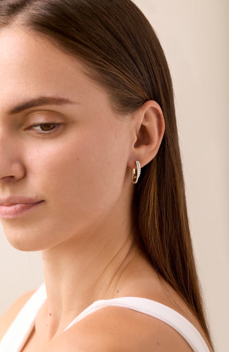 Bony Levy Two-Tone Layered Diamond Hoop Earrings, Alternate, color, 18K Yellow White Gold