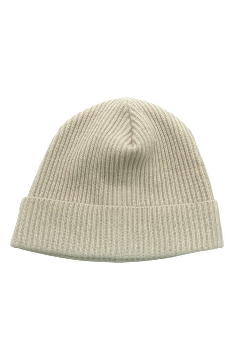 Merino Wool Rib Cuff Beanie