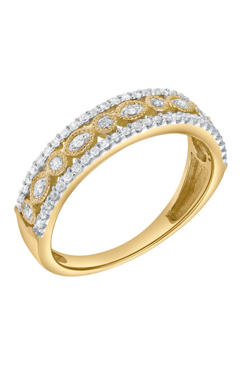 Golden Mirage 0.25 Cts Natural Diamond Band 14K Gold Ring, Alternate, color, 14K Yellow Gold