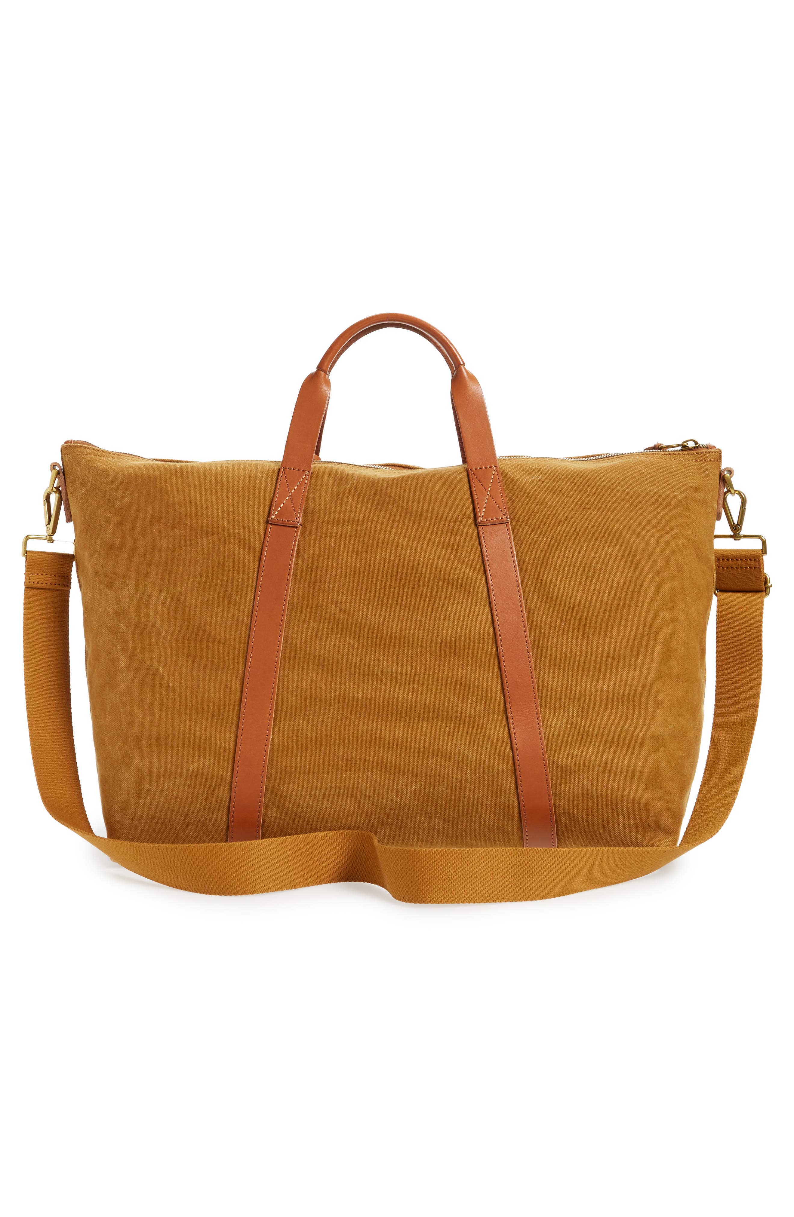 Canvas Weekend Bag, Alternate, color, ACORN
