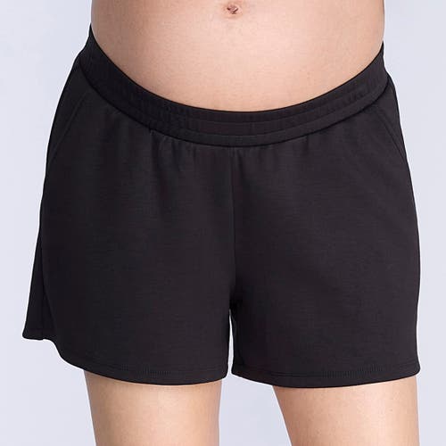 Motherhood Maternity Smocked Waist Short In Black