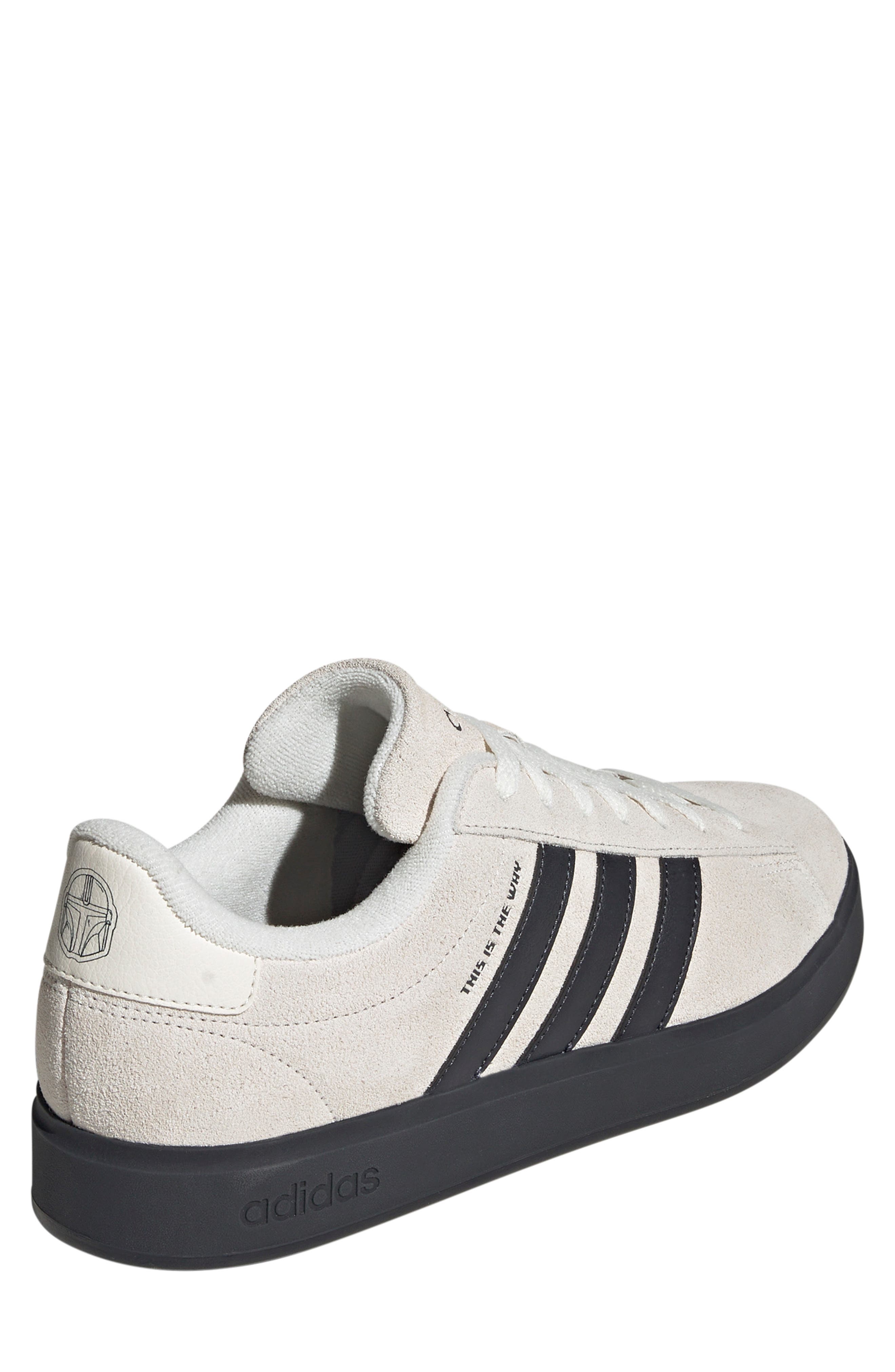 adidas x Star Wars<sup>™</sup> Mandalorian Grand Court 2.0 Sneaker, Alternate, color, Off White/ Night Grey