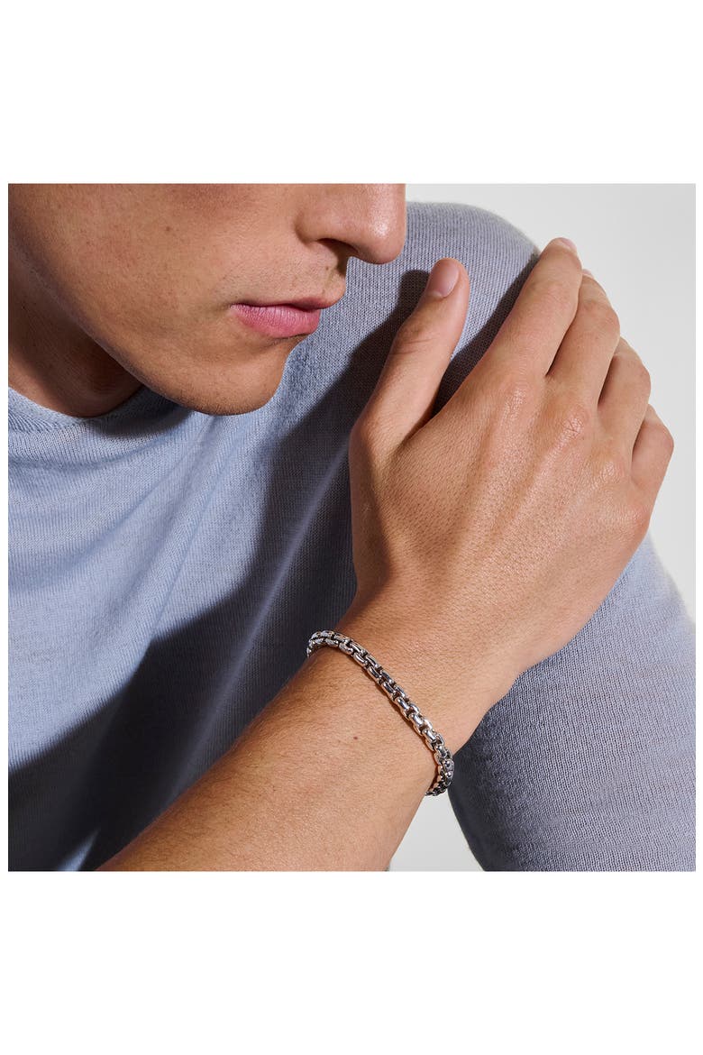 Box Chain Bracelet, 6mm, Alternate, color, STERLING SILVER