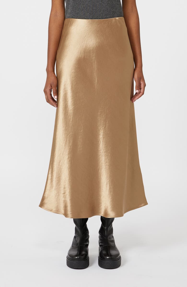 MM by Max Mara Alessio Bias Cut Maxi Skirt, Main, color, Camel