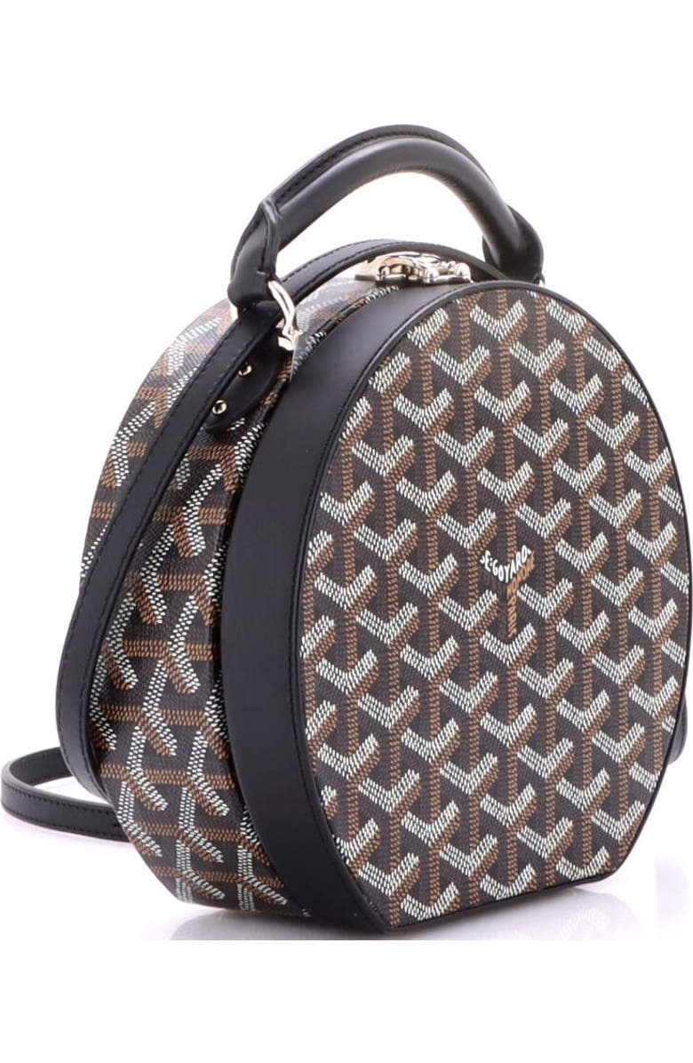 Pre-Owned Goyard Alto Hatbox Bag Coated Canvas, Alternate, color, Black