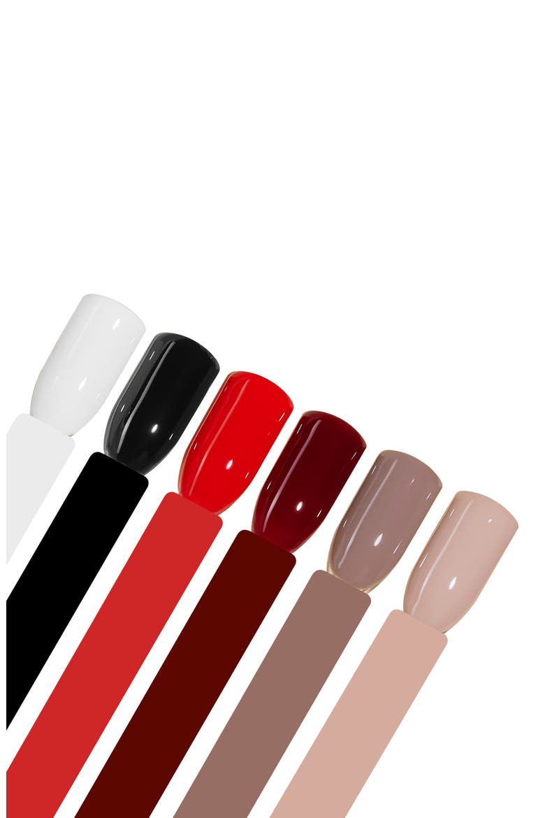Fall & Winter Gel Polish Set 6 Colors, Alternate, color, Brown Black White Red Nude