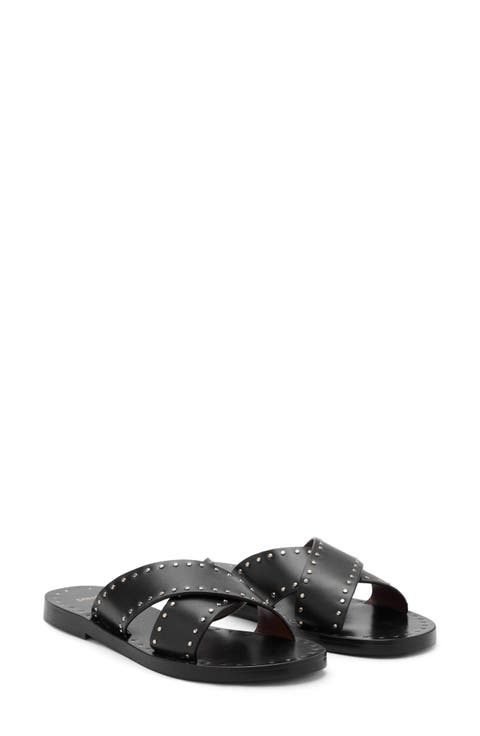 Studded Slide Sandal (Women)