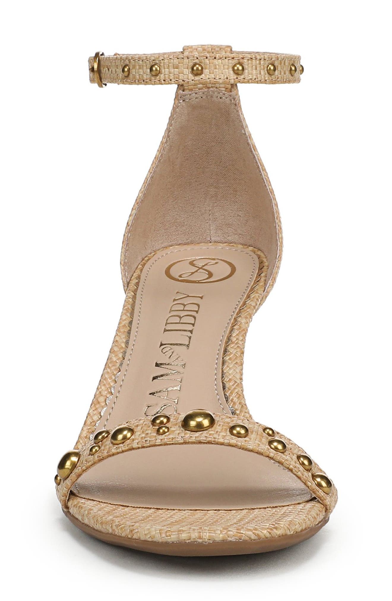 Jasmina Faux Leather Ankle Strap Sandal, Alternate, color, TAN MULTI